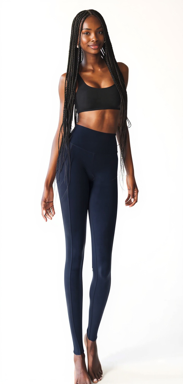 Capri Leggings in Dark Navy — The Monochrome Club style look